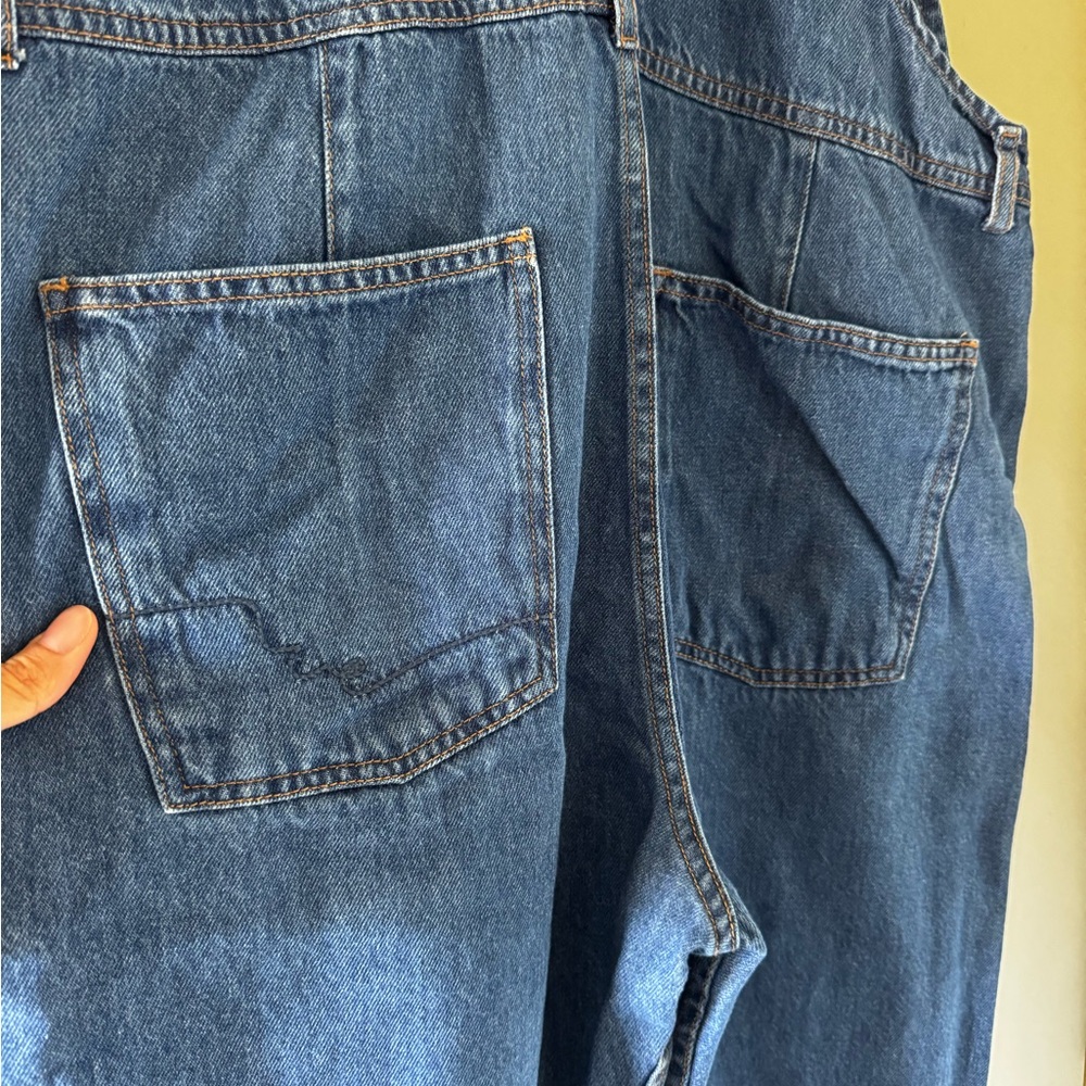 We The Free Classic Blue Denim Overalls size L - Picture 6 of 9